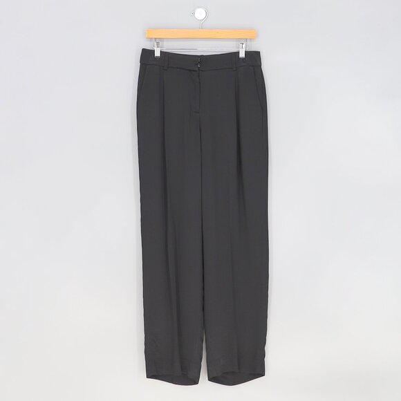 J.CREW Straight-Leg Essential Pant in Luster Crepe High Rise Black Size 6 - Picture 2 of 9